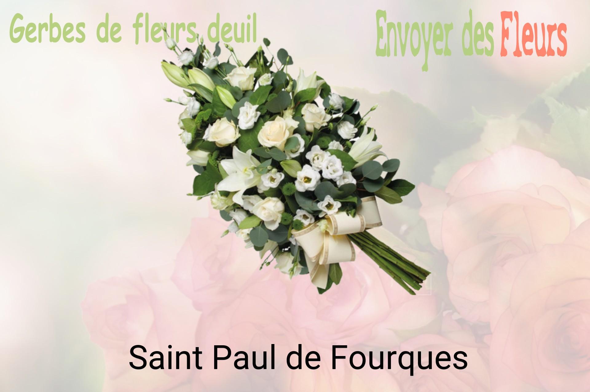 Gerbe de fleurs de deuil livrée à Saint-Paul-de-Fourques